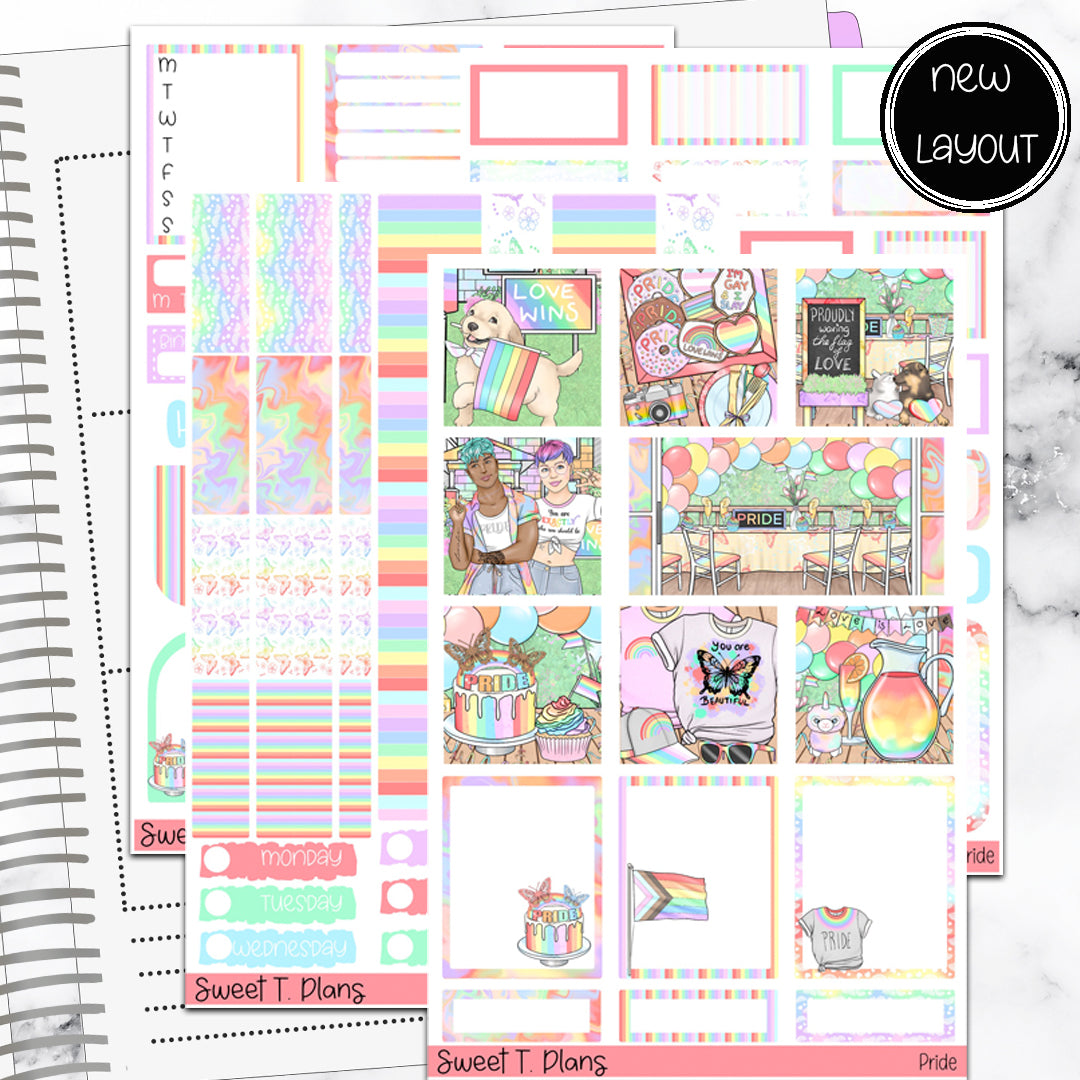 Pride Hobonichi Cousin Weekly Sticker Kit