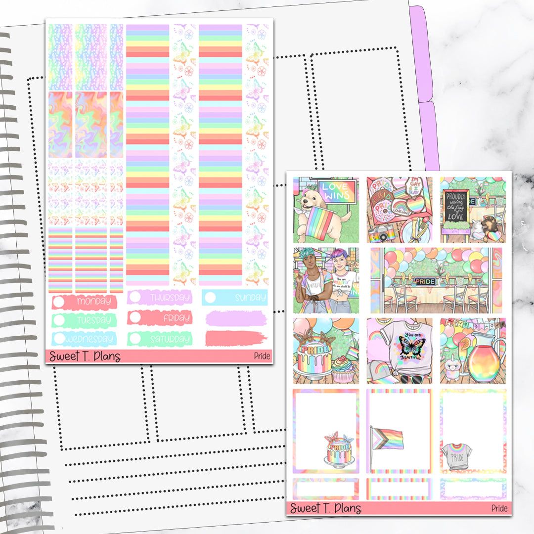 Pride Hobonichi Cousin Weekly Sticker Kit