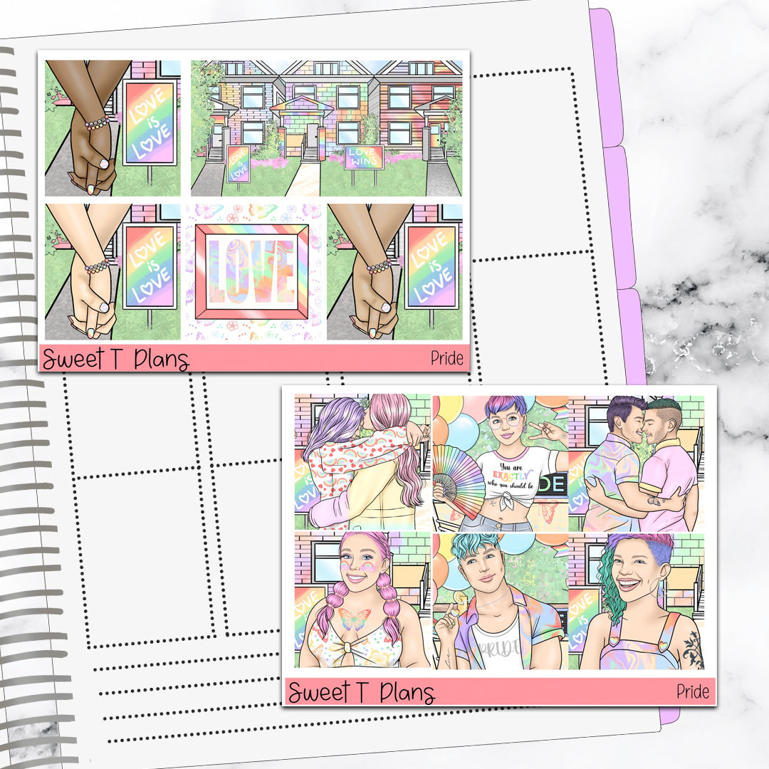 Pride Hobonichi Cousin Weekly Sticker Kit