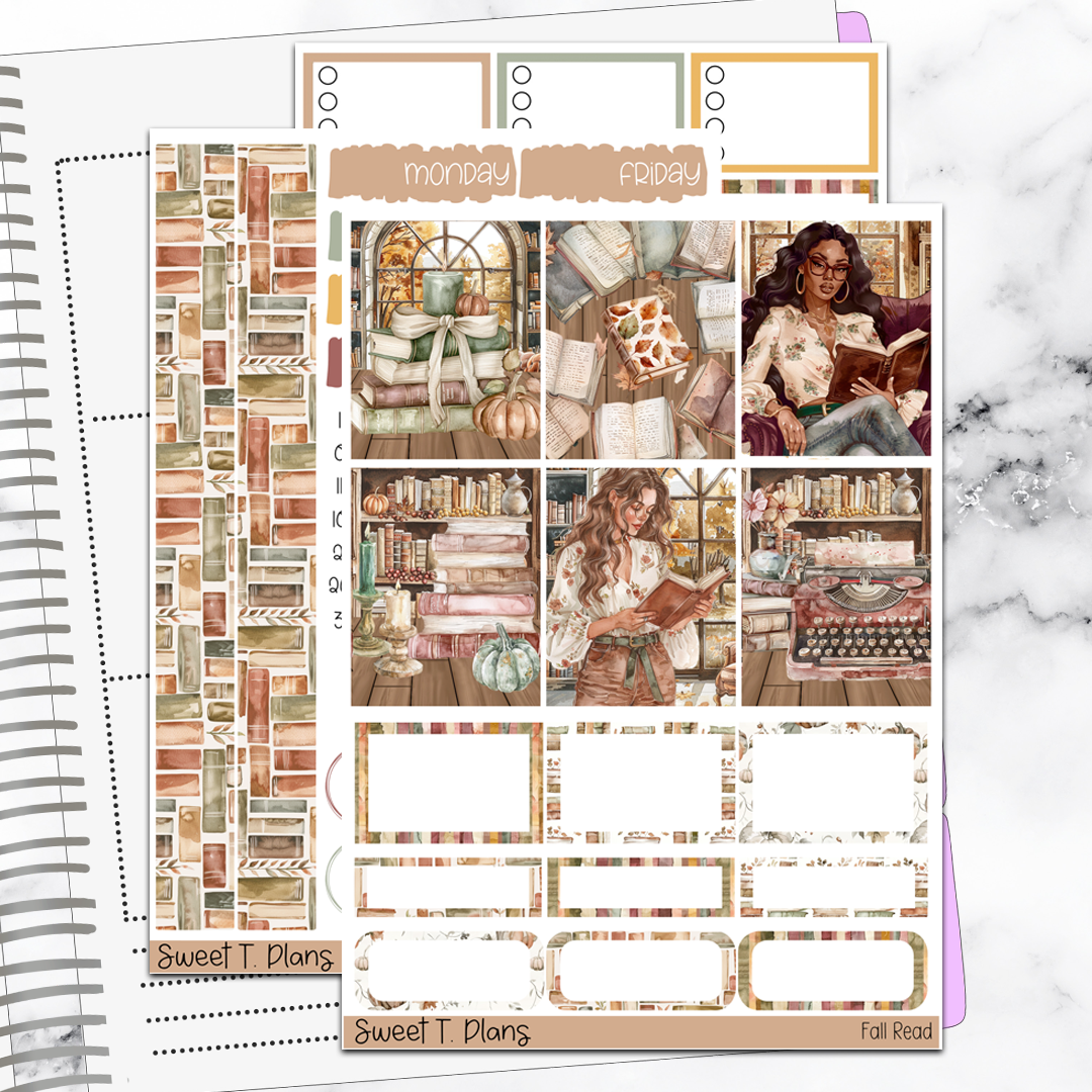 Fall Read Autumn Vertical Mini/B6 Print Pression Weekly Sticker Kit