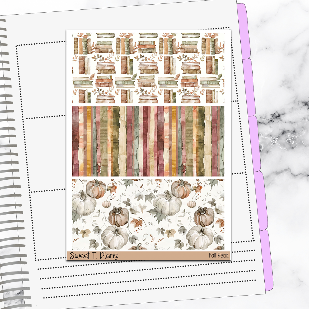 Fall Read Autumn Vertical Mini/B6 Print Pression Weekly Sticker Kit