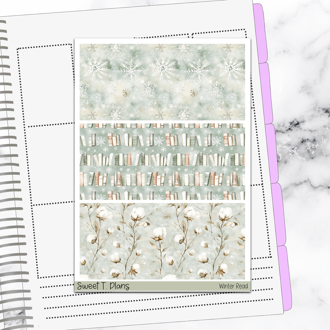 Winter Read Sticker Kit Universal Vertical Planners