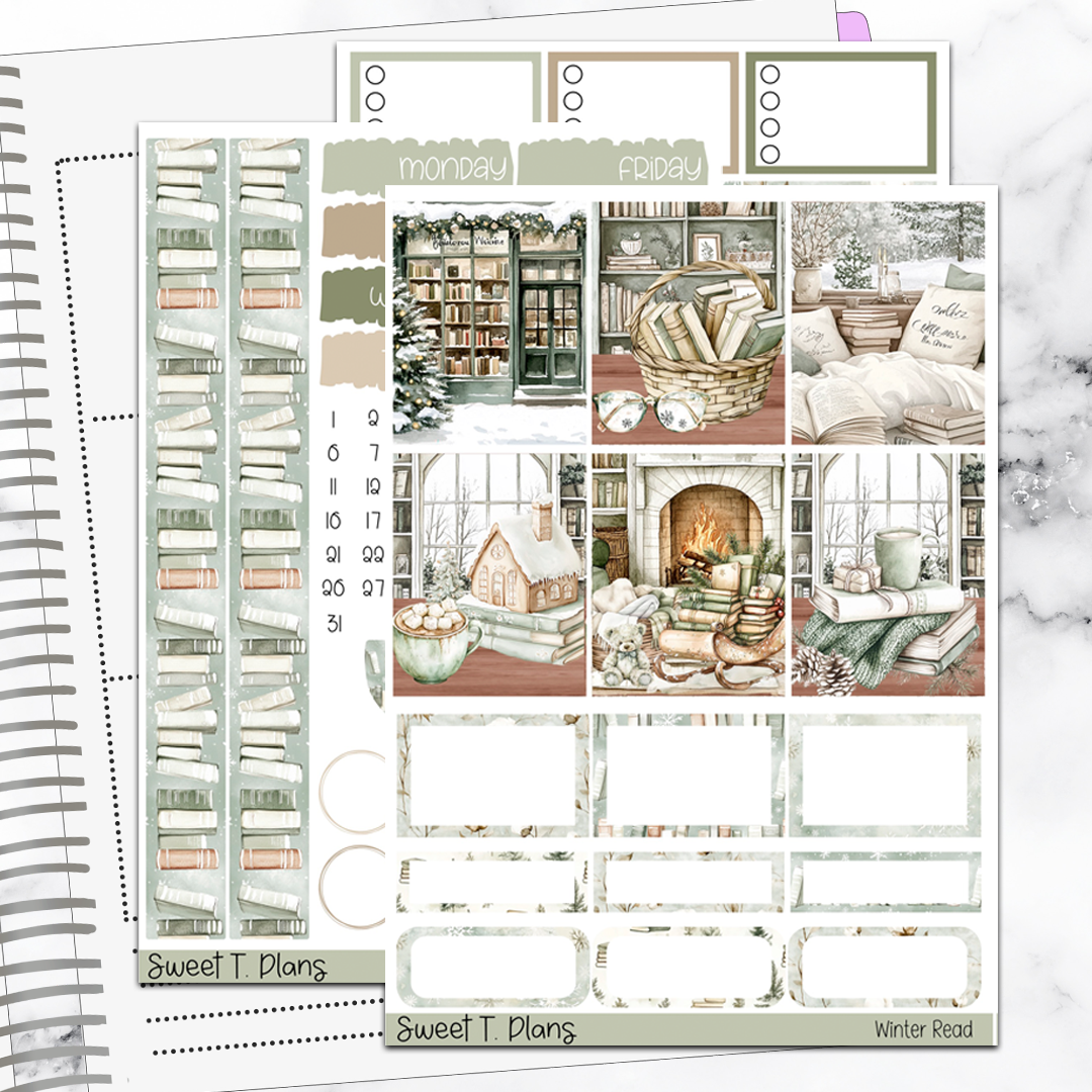 Winter Read Vertical Mini/B6 Print Pression Weekly Sticker Kit