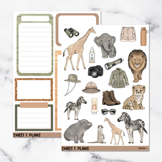 Safari Deco Sticker Kit
