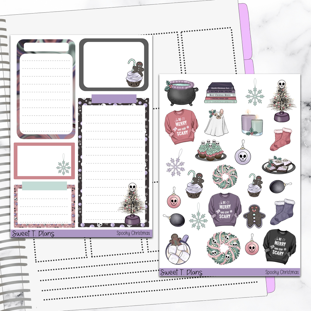 Spooky Christmas Deco Sticker Kit