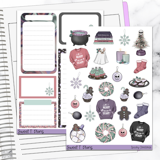 Spooky Christmas Deco Sticker Kit