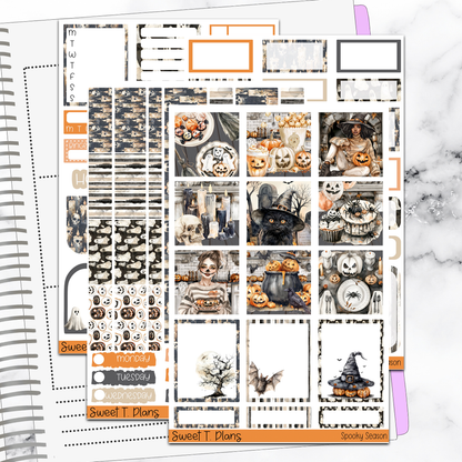 Spooky Season Halloween Hobonichi Cousin Weekly Sticker Kit