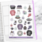 Spooky Christmas Vertical Mini/B6 Print Pression Weekly Sticker Kit