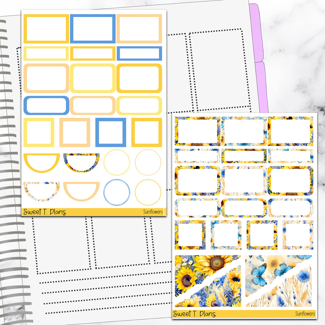 Sunflowers Sticker Kit Universal Vertical Planners