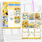 Sunflowers Vertical Mini/B6 Print Pression Weekly Sticker Kit