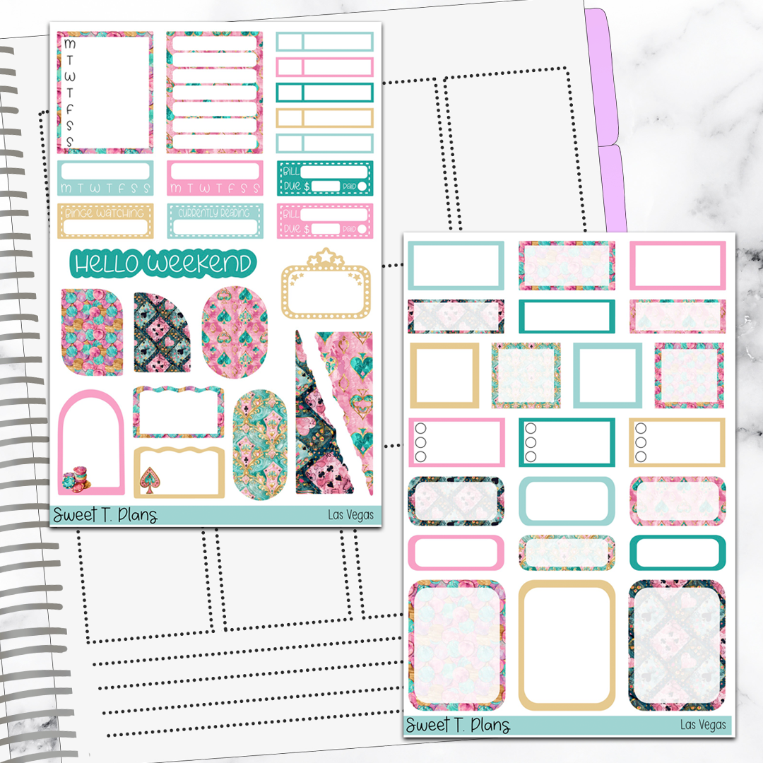 Las Vegas Vacation Girls Trip Hobonichi Cousin Weekly Sticker Kit