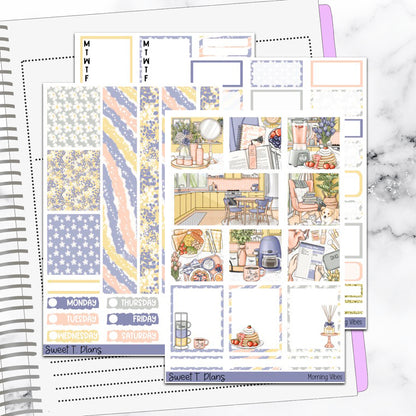 Morning Vibes Hobonichi Cousin Weekly Sticker Kit