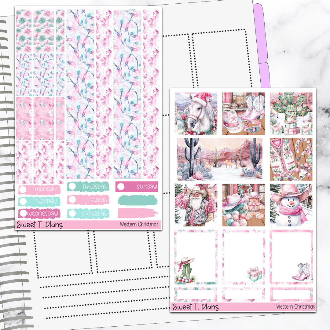 Western Christmas  Hobonichi Cousin Weekly Sticker Kit