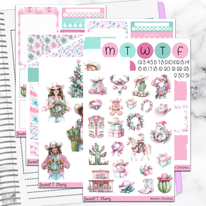 Western Christmas  Bundle or Single Sheets Weekly Ultimate Journaling Kit