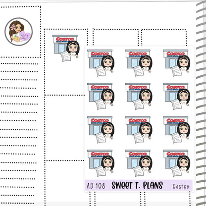 Aleyna  Shopping Grocery Planner Sticker Sheet (AD108)