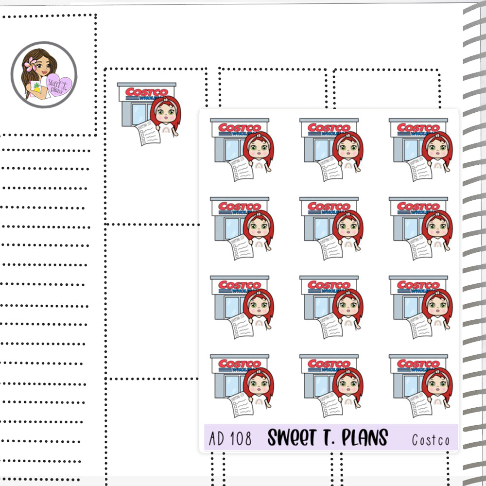 Aleyna  Shopping Grocery Planner Sticker Sheet (AD108)