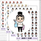 Aleyna Cleaning Planner Sticker Sheet (AD114)