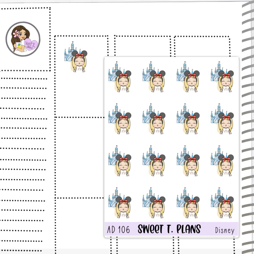 Aleyna Theme Park Planner Sticker Sheet (AD106) – Sweet T. Plans