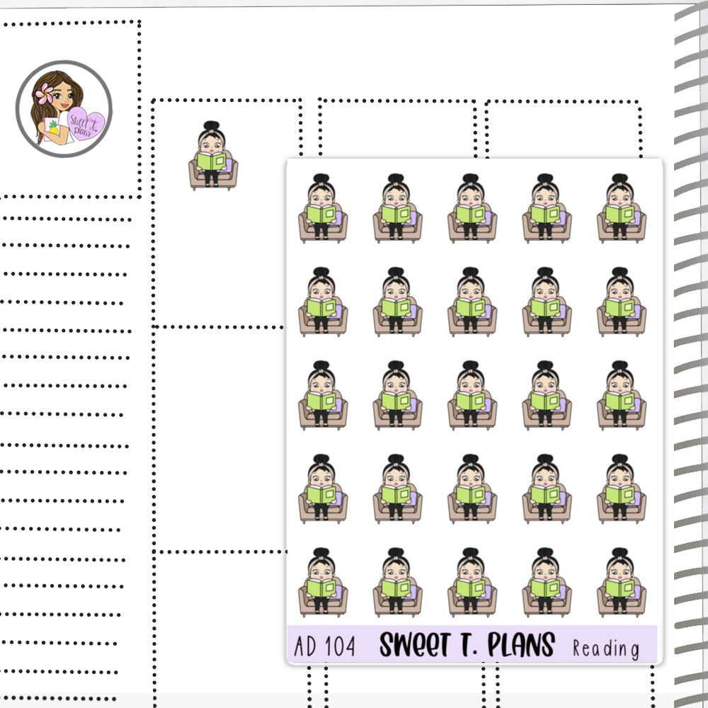 Aleyna Reading Books Planner Sticker Sheet (AD104)