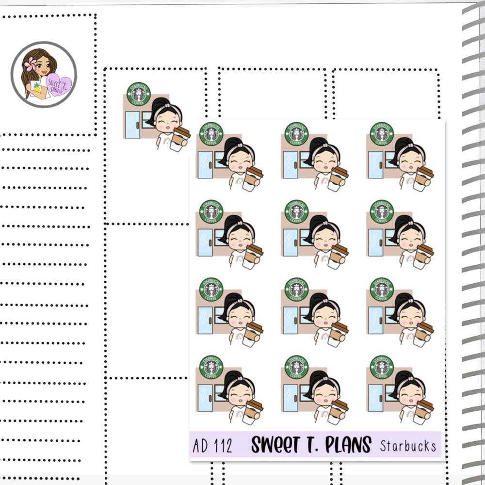 Aleyna Coffee Planner Sticker Sheet (AD112)