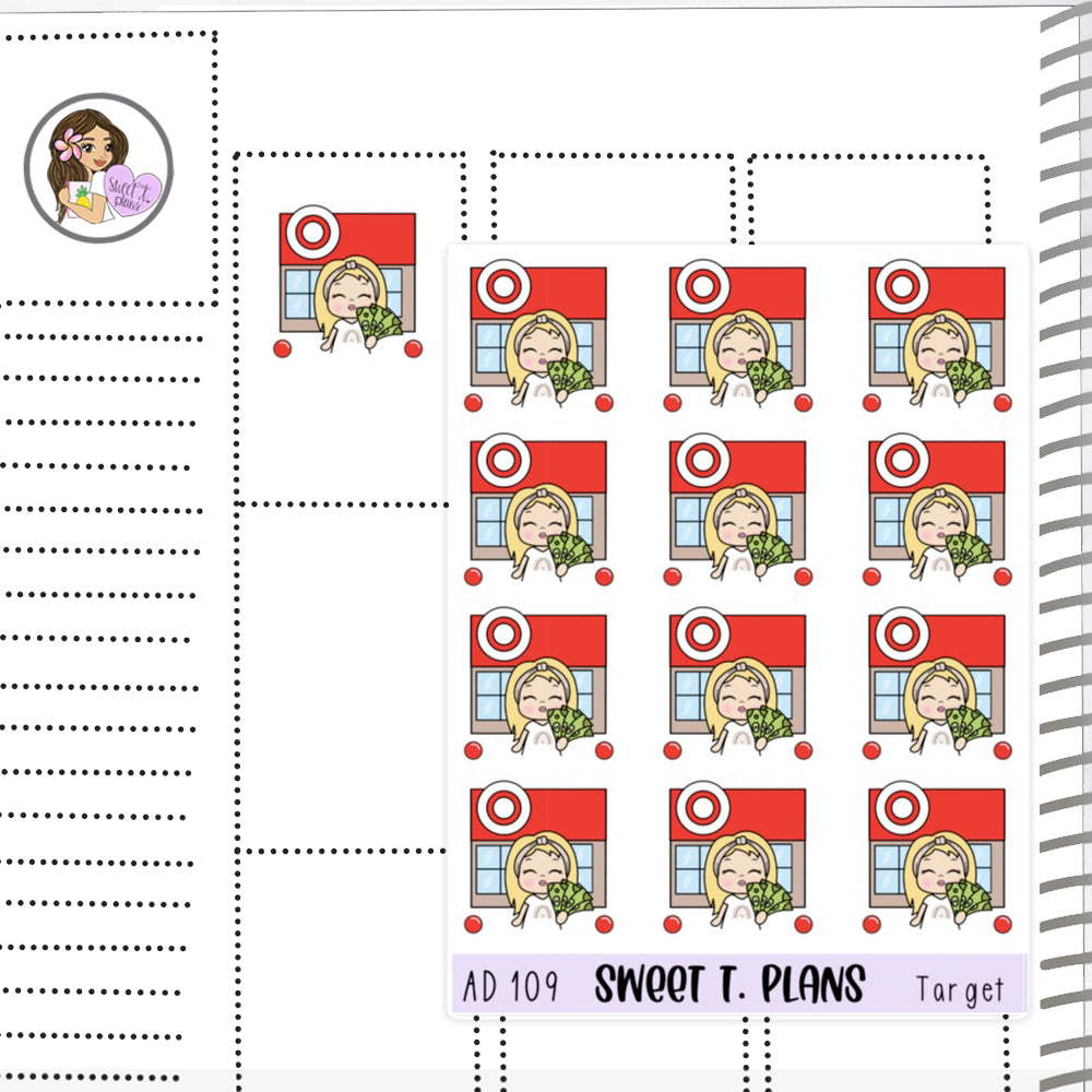 Aleyna Shopping Grocery Planner Sticker Sheet (AD109)