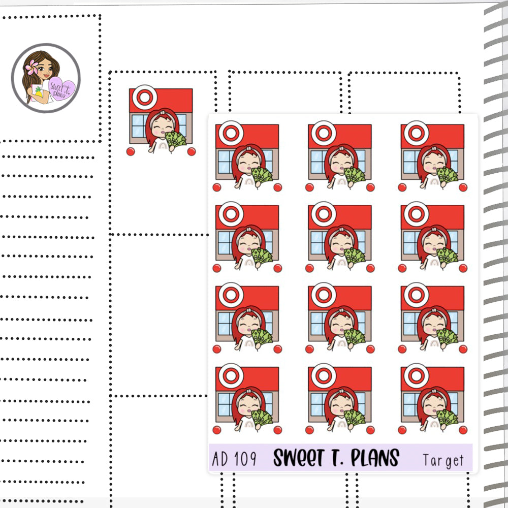 Aleyna Shopping Grocery Planner Sticker Sheet (AD109)
