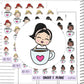 Aleyna Coffee Planner Sticker Sheet (AD151)