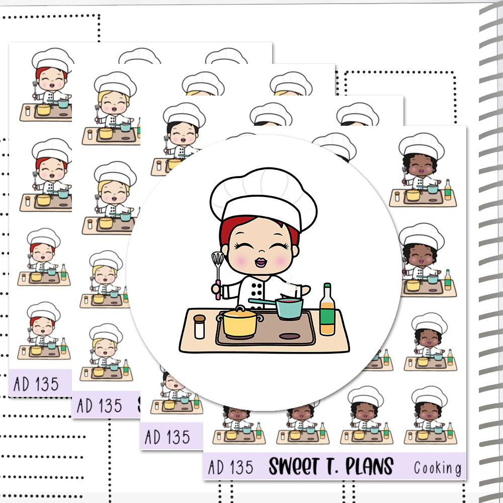 Aleyna Cooking Chef Planner Sticker Sheet (AD135)