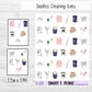 Cleaning Icons Laundry Dusting Kitchen Planner Sticker Sheet (D222)