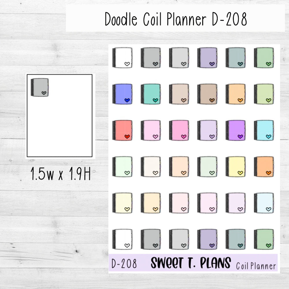 Coil Planner Sticker Sheet (D208)