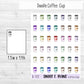 Coffee To Go Cup Planner Sticker Sheet (D172)