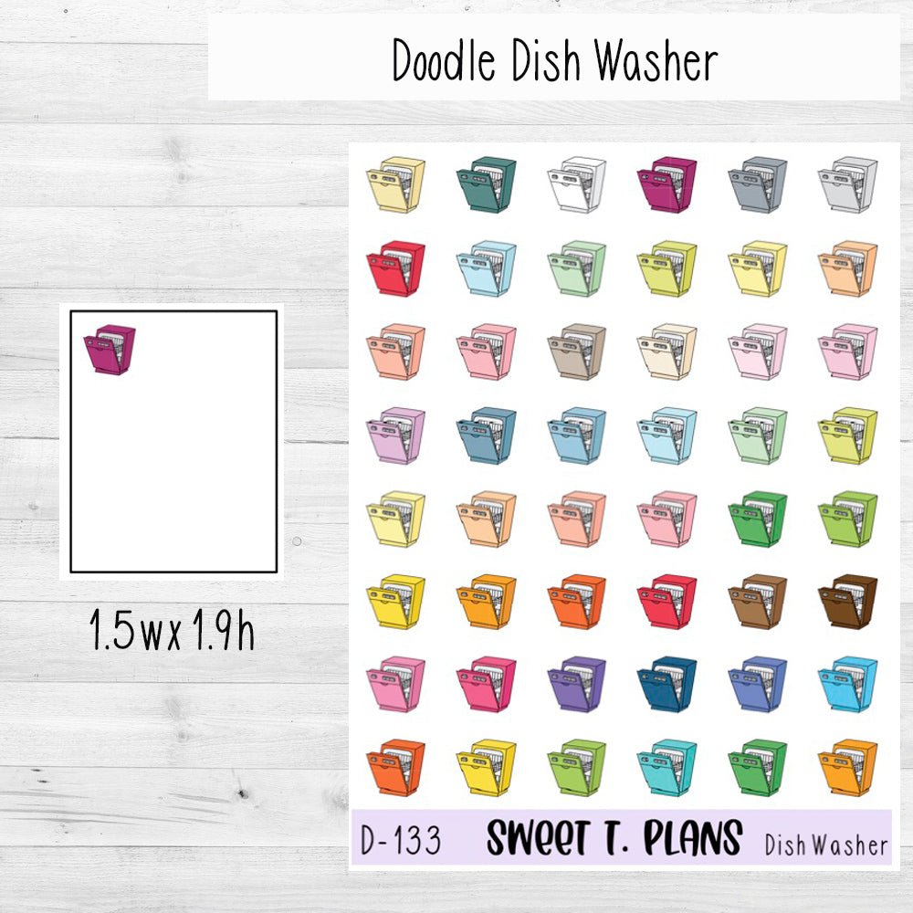 Dish Washer Planner Sticker Sheet (D133)