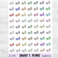 Doodle Dumbbells Exercise Planner Sticker Sheet  (D 218)