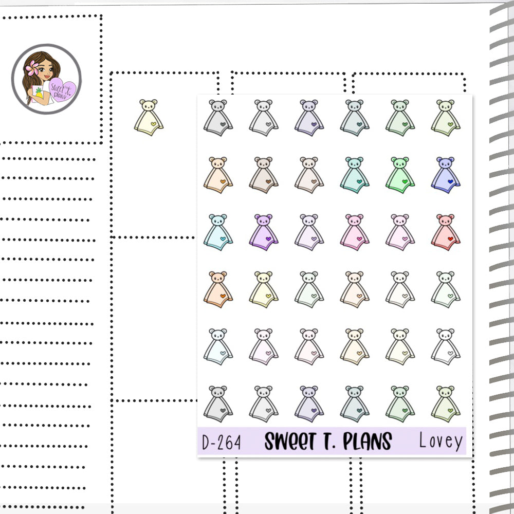 Doodle Lovey Comfort Blanket Baby Planner Sticker Sheet (D 264)