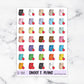 Lunch Bag Pack Lunch Home Lunch Planner Sticker Sheet (D184)