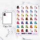 Lunch Bag Pack Lunch Home Lunch Planner Sticker Sheet (D184)