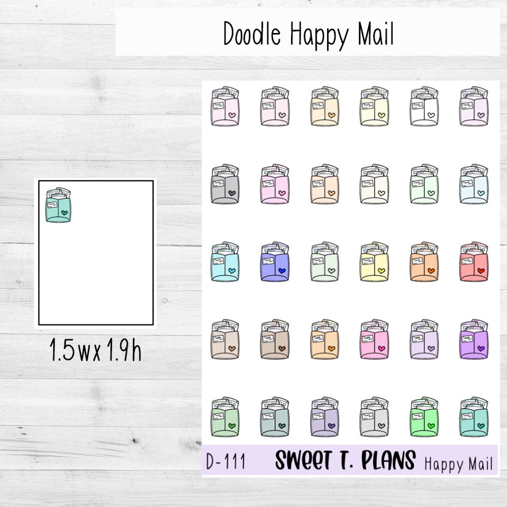 Happy Mail Planner Sticker Sheet (D111)