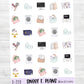 Mix Laundry Tv Show Bills Birthday Cleaning Icon Planner Sticker Sheet (D228)