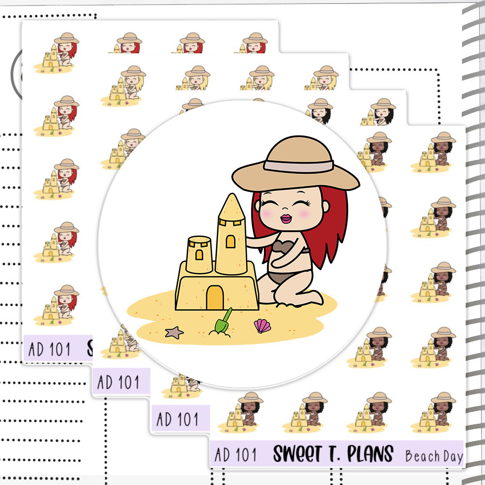 Aleyna Beach DaySummer Planner Sticker Sheet (AD101)