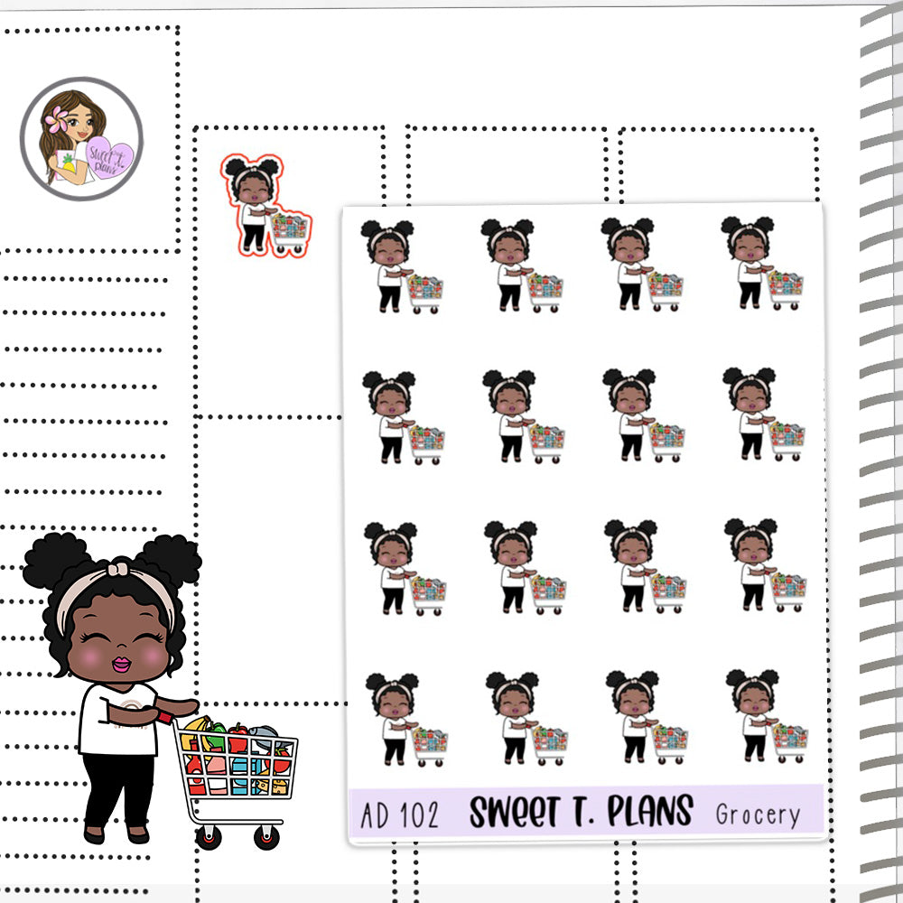 Aleyna Grocery Shopping Planner Sticker Sheet (AD102)