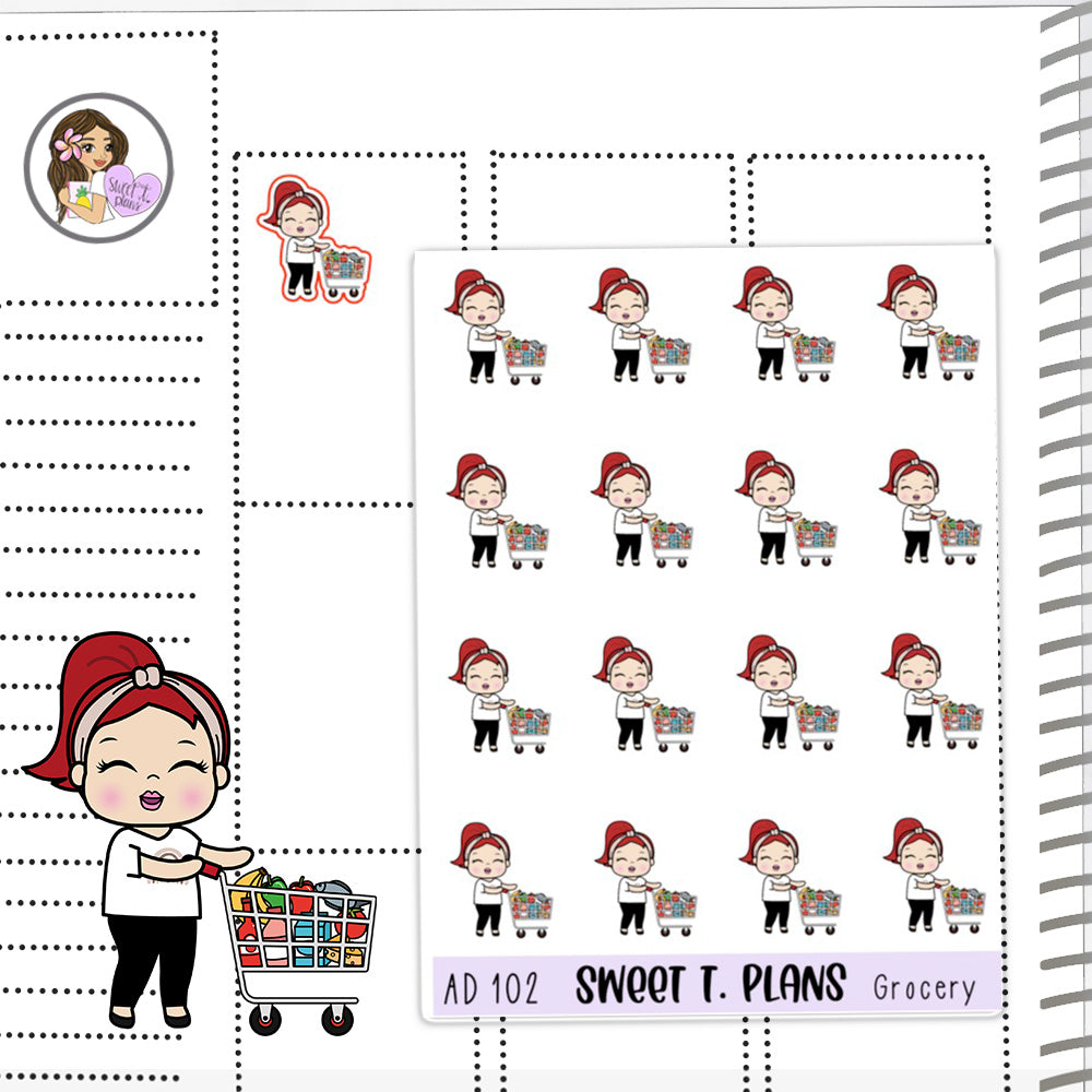 Aleyna Grocery Shopping Planner Sticker Sheet (AD102)