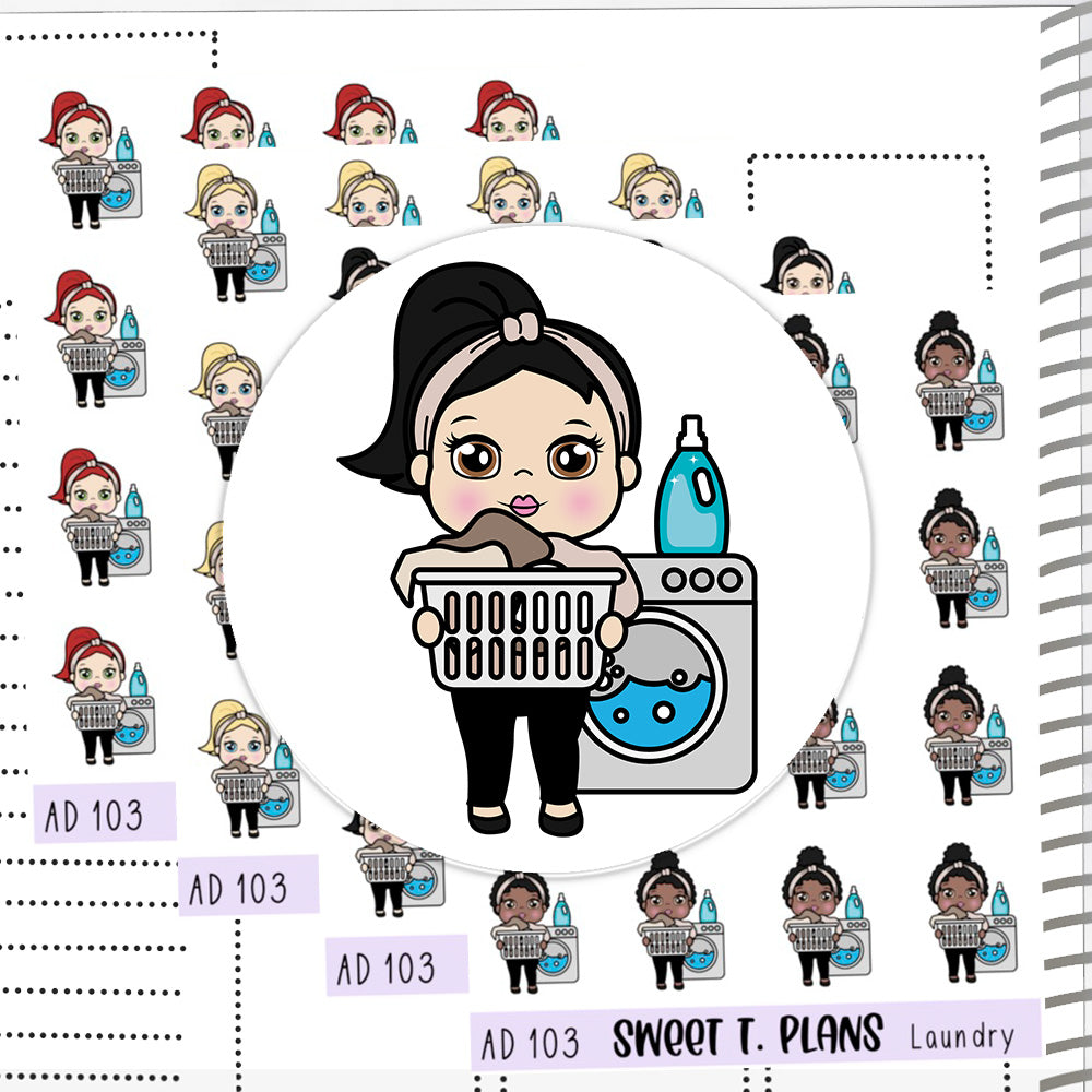 Aleyna Laundry Planner Sticker Sheet (AD103)