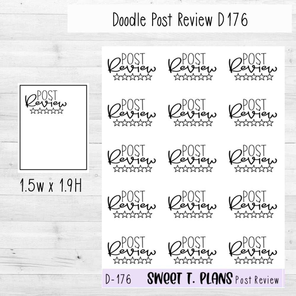Post Review Planner Sticker Sheet (D176 D177)