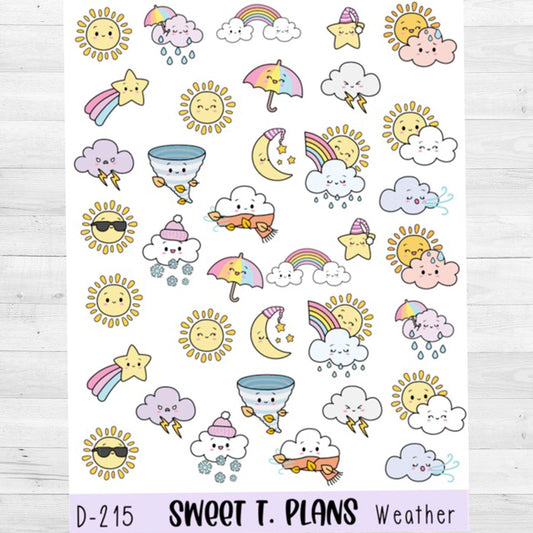 Weather Planner Sticker Sheet (D215)
