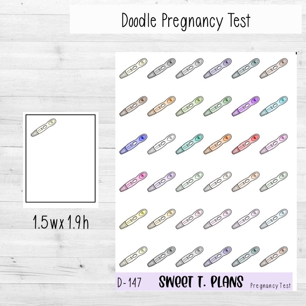 Pregnancy Test Planner Sticker Sheet (D147)
