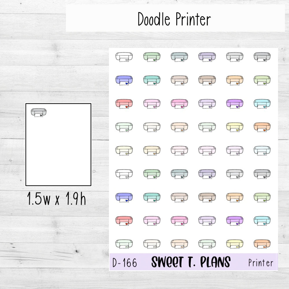 Printer Planner Sticker Sheet (D166)