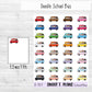 School Bus Planner Sticker Sheet (D151)