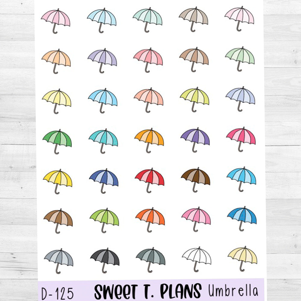 Umbrella Planner Sticker Sheet (D125)