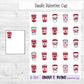 Valentine Cup Coffee Tea  Planner Sticker Sheet (D159)