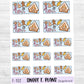 Gingerbread House Baking Flat Lay Planner Sticker Sheet (F102)